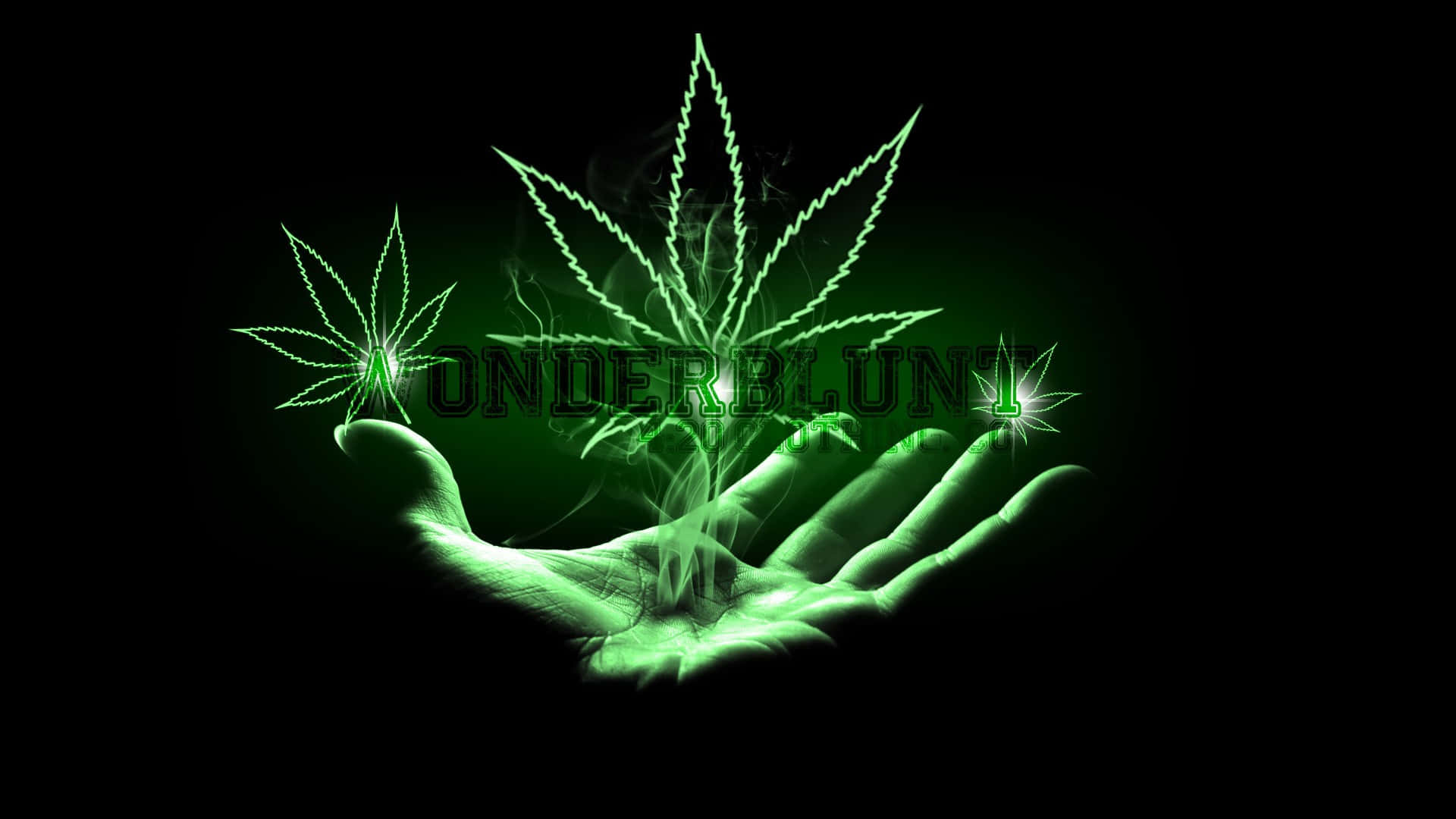 霓虹大麻艺术图 壁纸