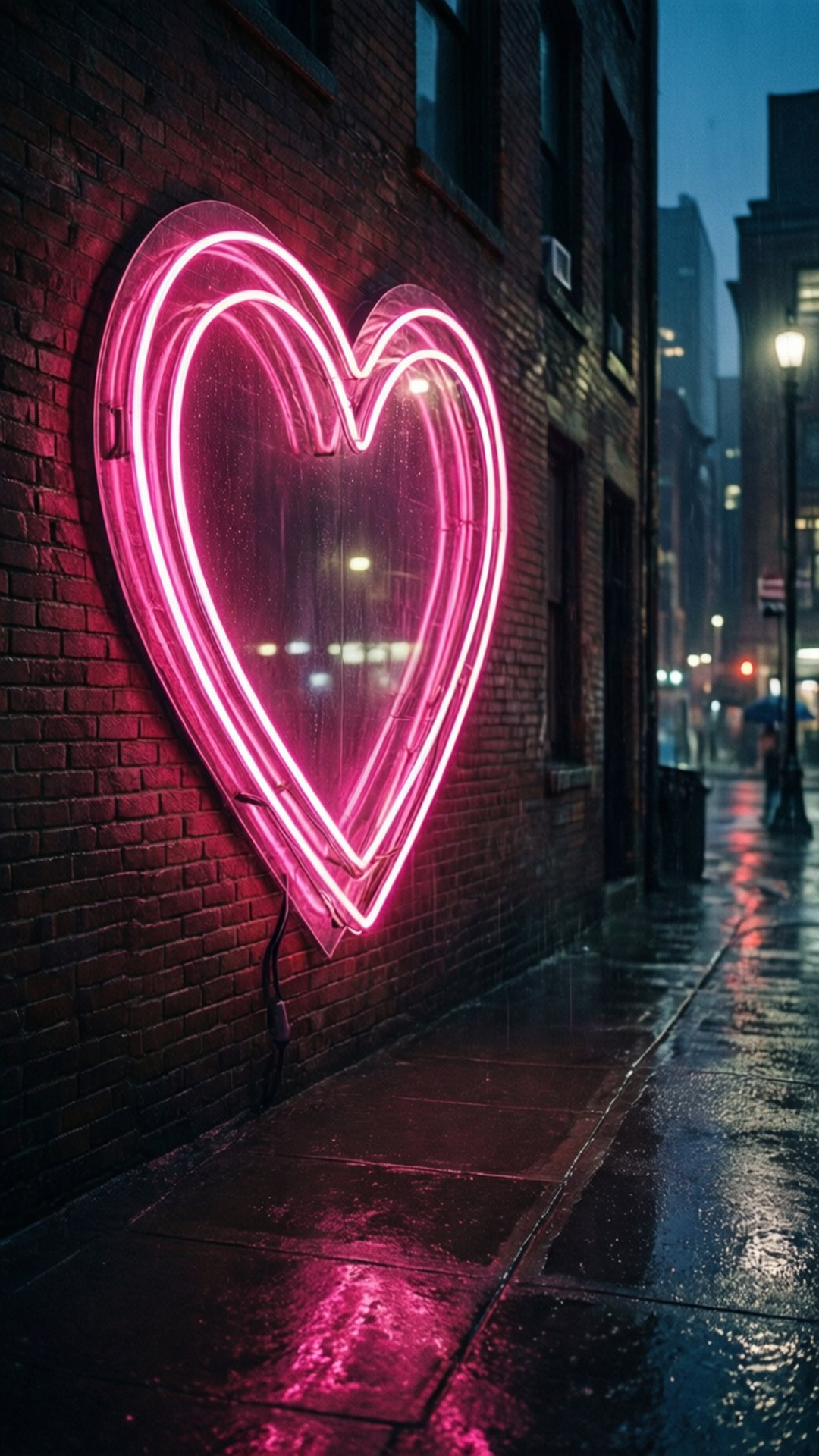 霓虹心雨 壁纸