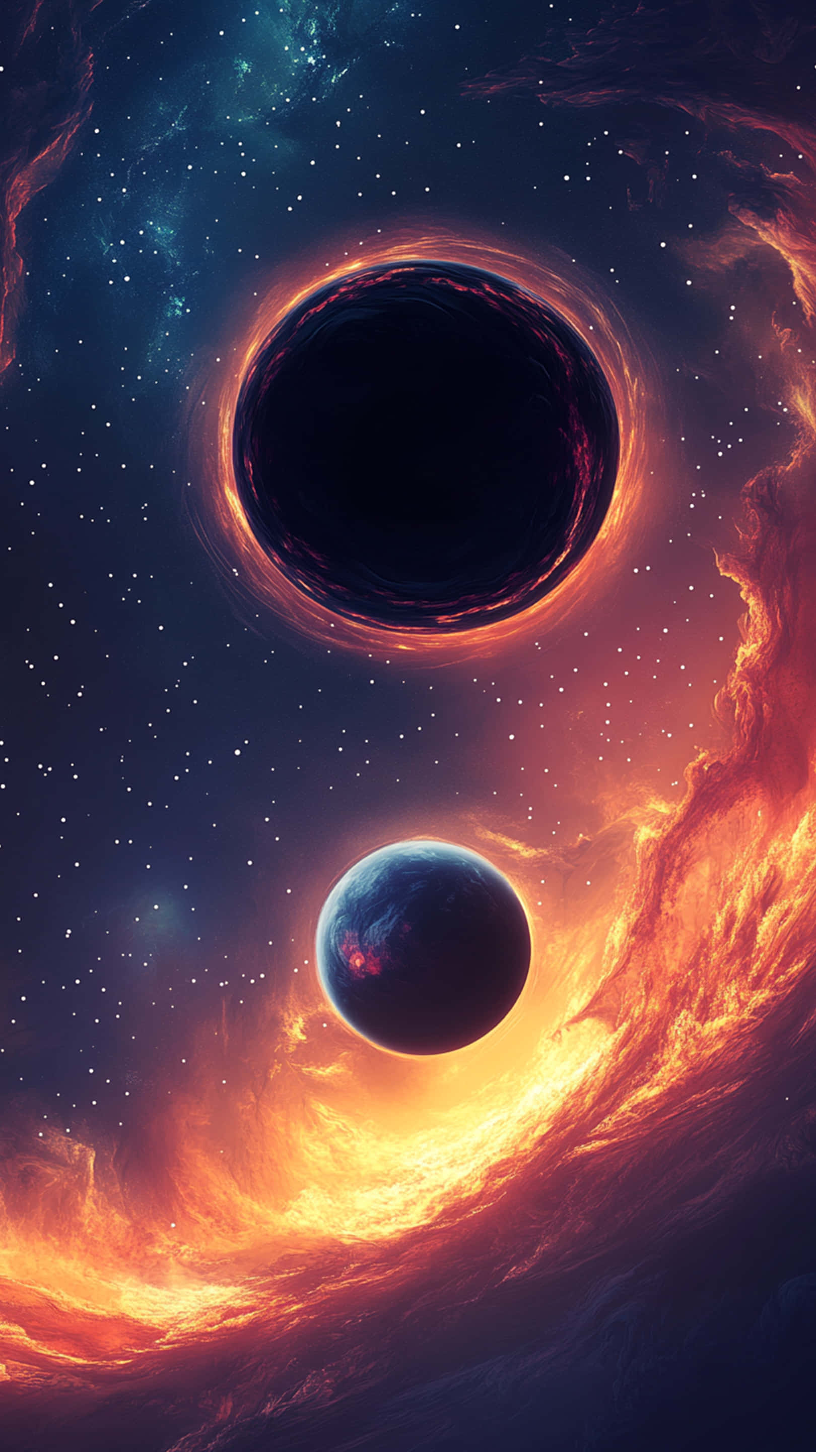霓虹星系背景 壁纸