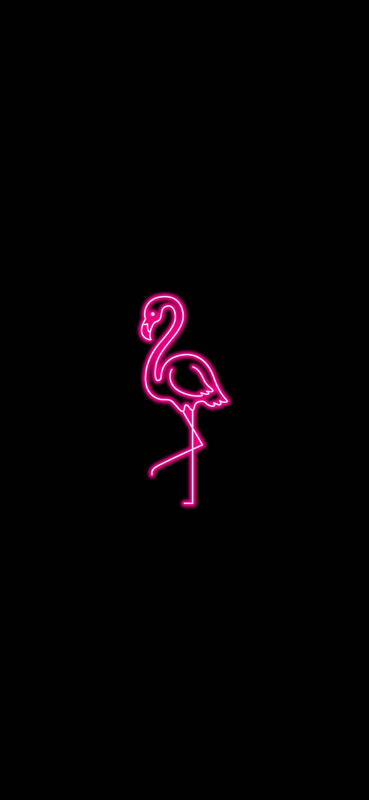 霓虹粉红美学火烈鸟 壁纸