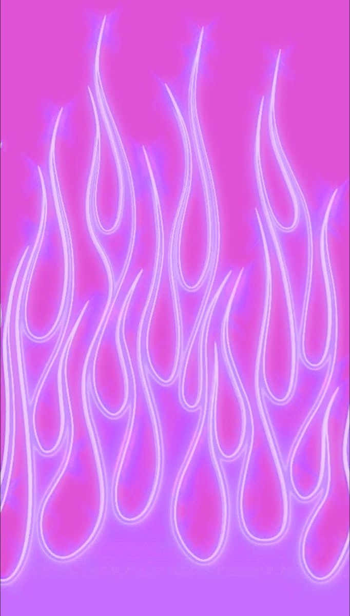霓虹粉色火焰 壁纸