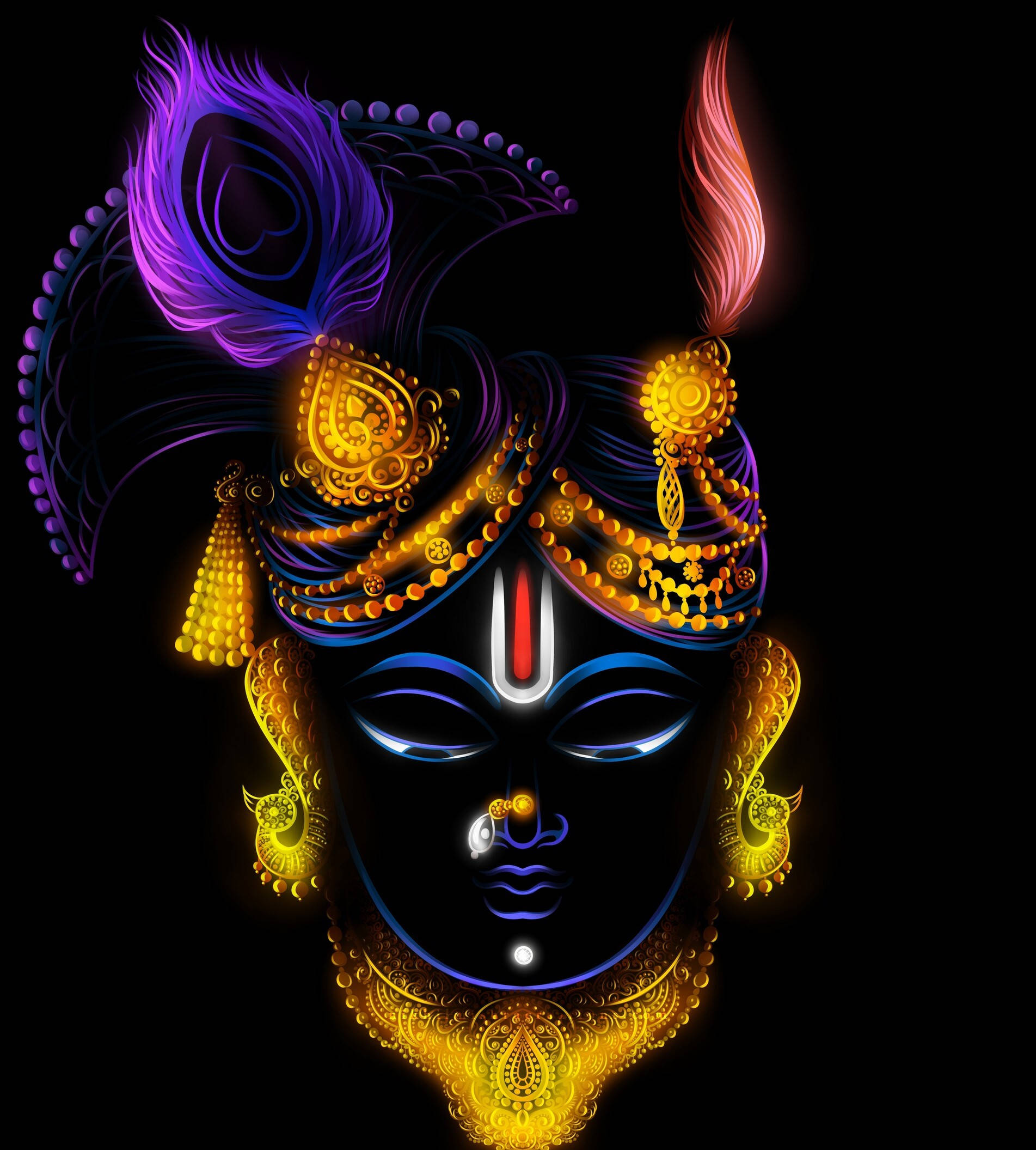 霓虹艺术中的Shrinathji 壁纸