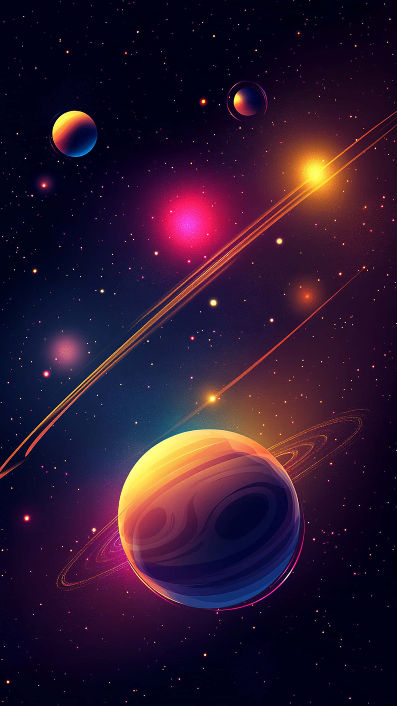 霓虹银河背景 壁纸