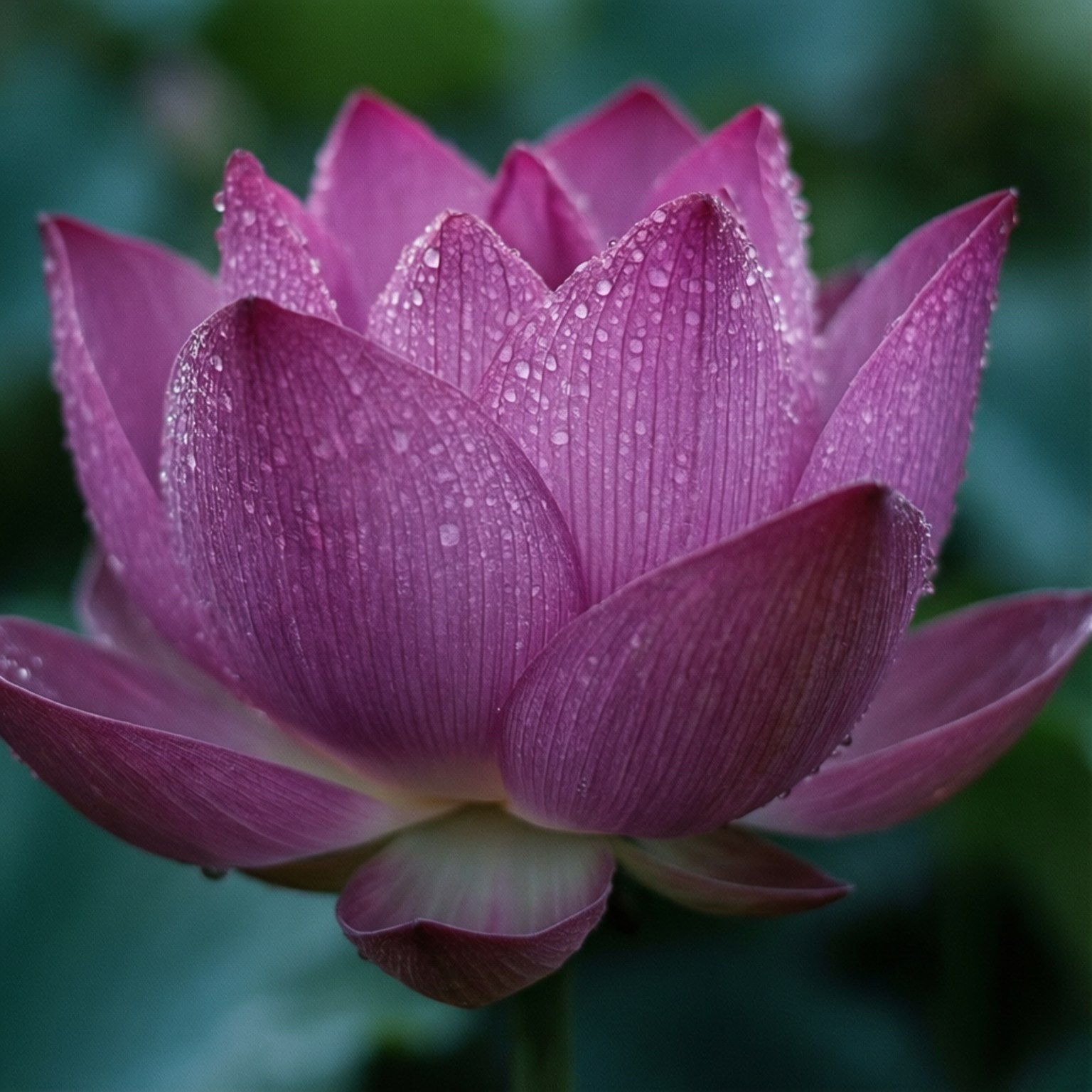 露珠莲花微距 壁纸