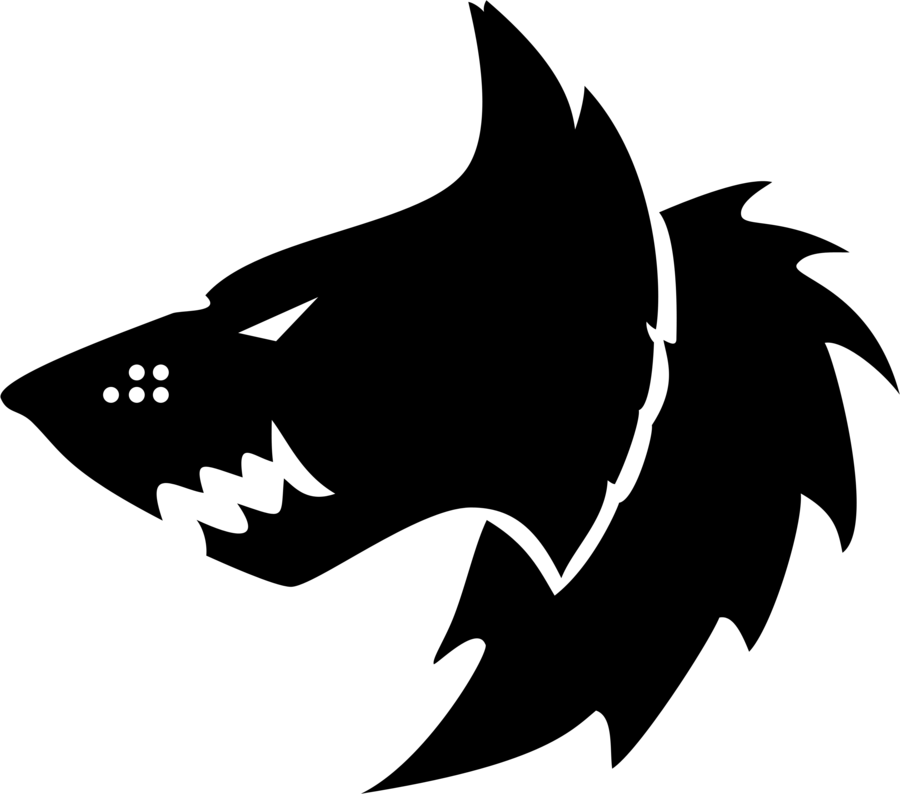 风格化狼剪影 壁纸