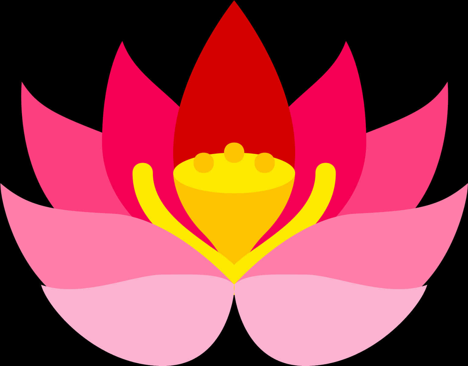 风格化莲花插图 壁纸