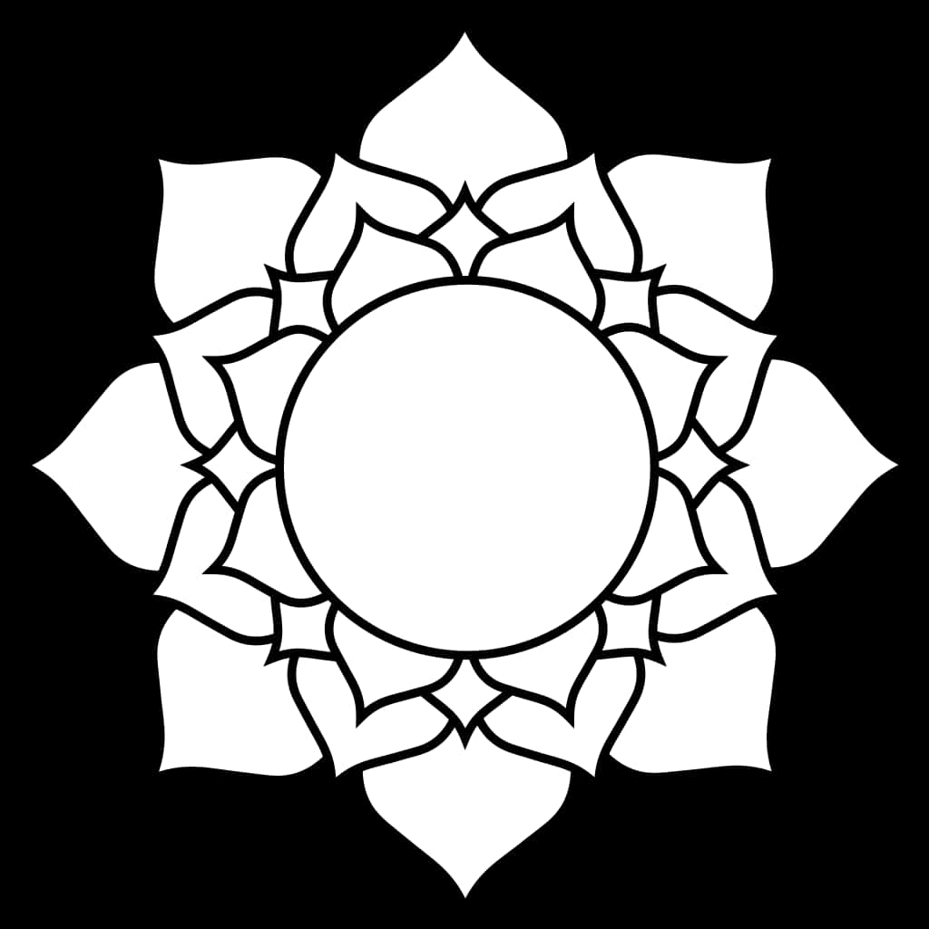 风格化莲花轮廓 壁纸