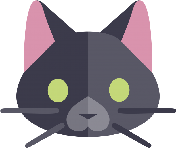 风格化黑猫图形 壁纸