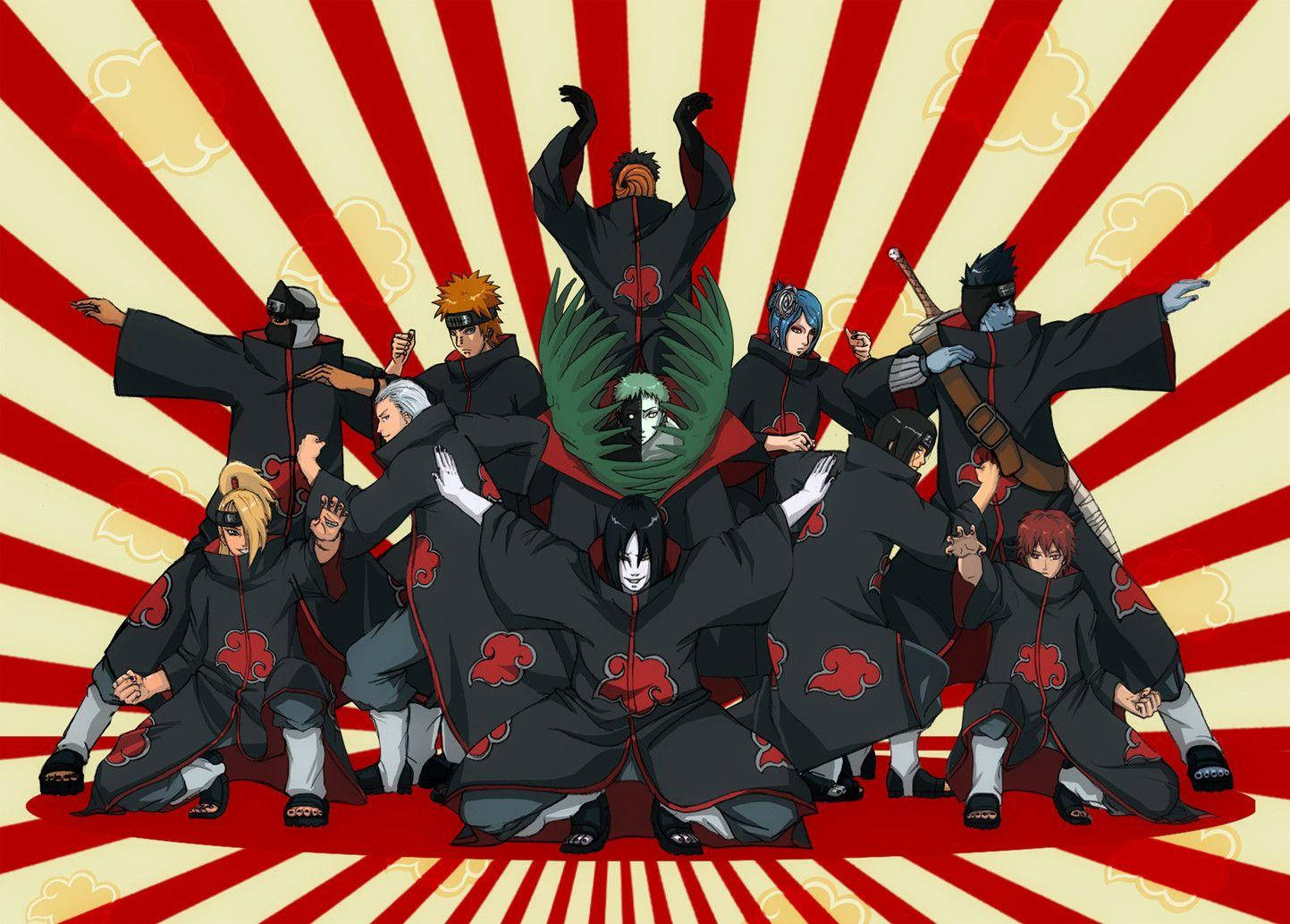 飞段（Tobi）与晓组织成员集结 壁纸
