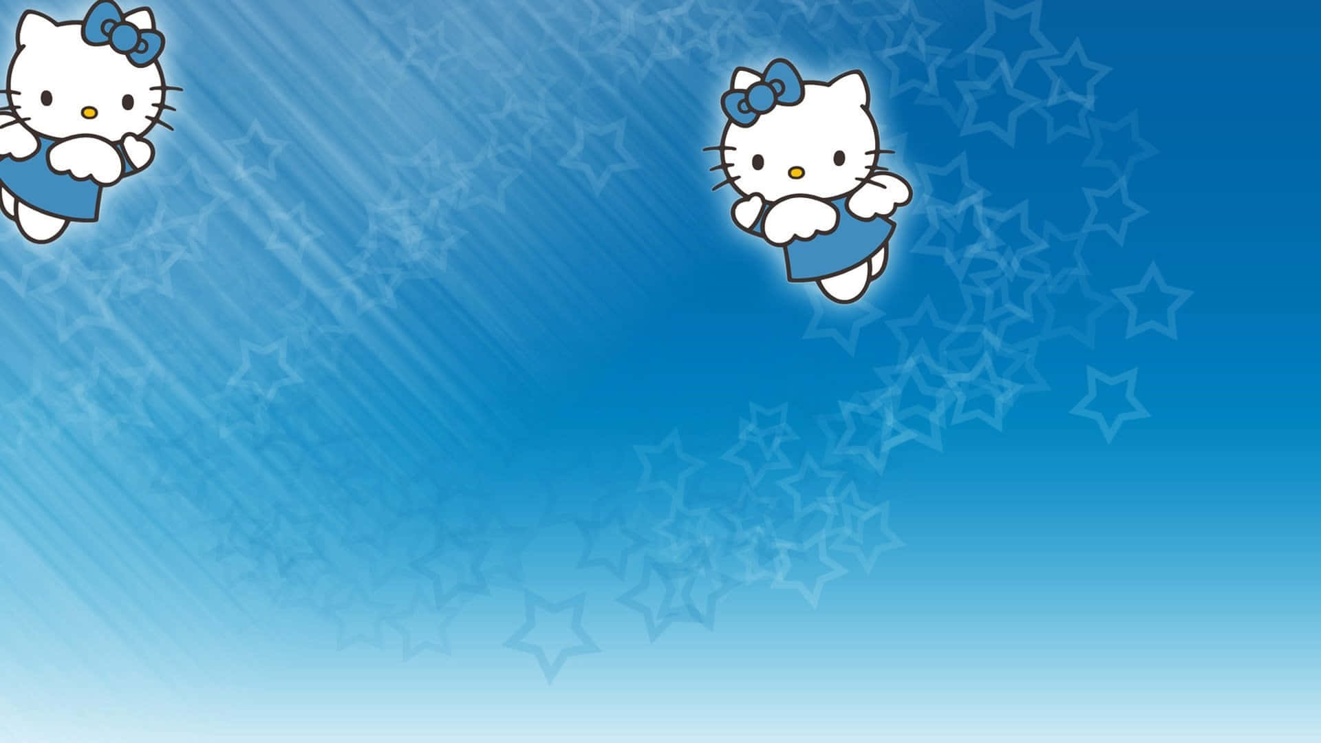 飞翔天使Hello Kitty背景 壁纸