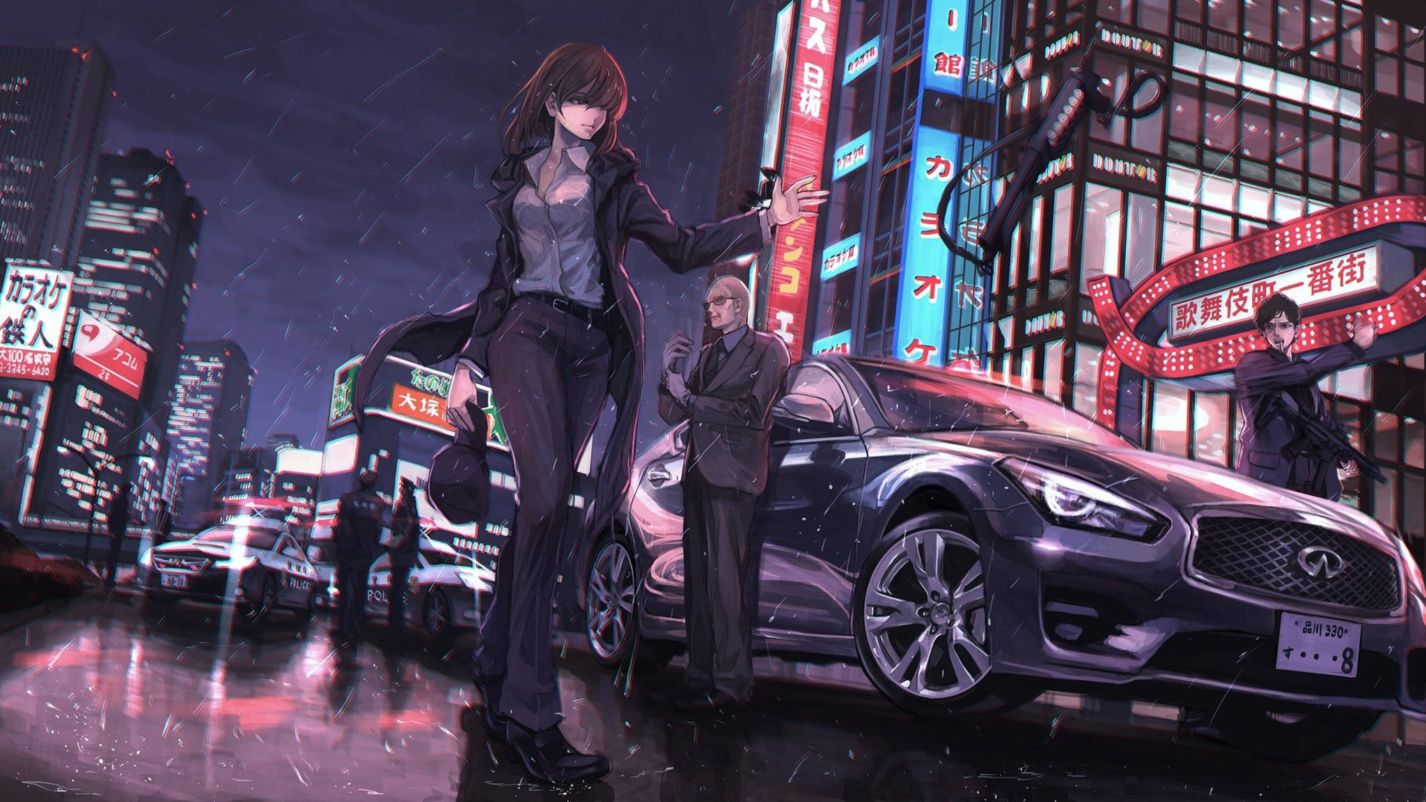 高清Infiniti Q50汽车动画艺术 壁纸