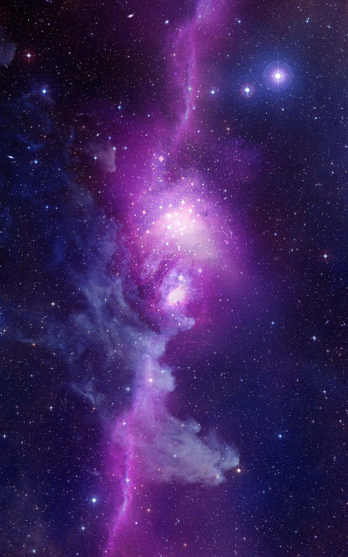 高清星系紫色竖版背景 壁纸