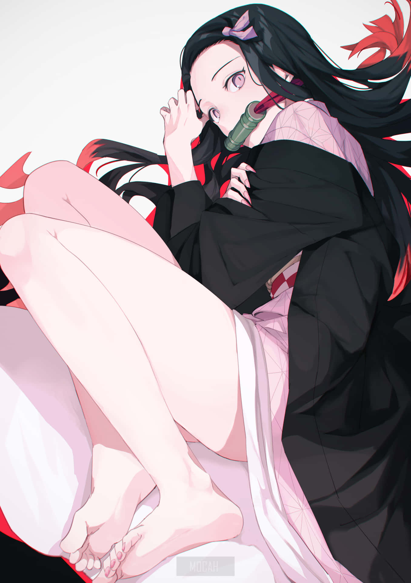 鬼灭之刃 灶门祢豆子 动漫少女 脚部 壁纸