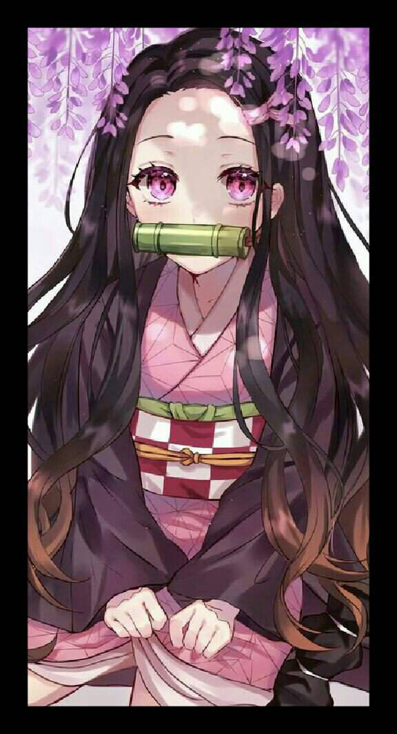 鬼灭之刃 祢豆子与花朵 壁纸