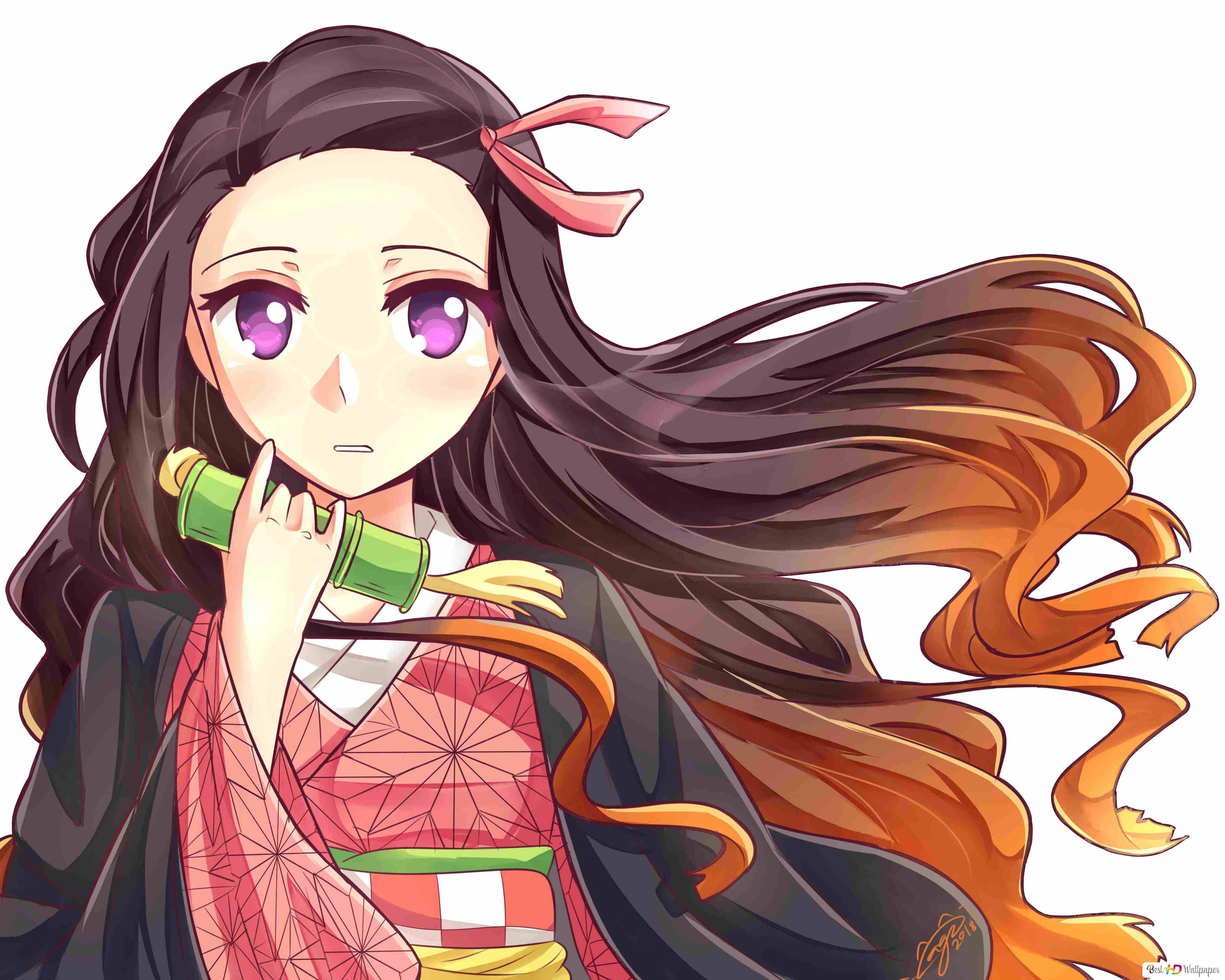 鬼灭之刃 祢豆子肖像 壁纸