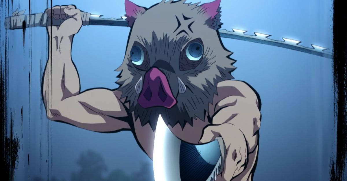 鬼灭之刃野猪面具 壁纸