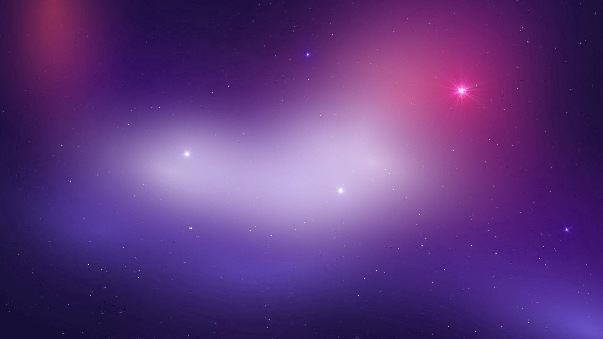 星空背景，白色与紫色星星的星系壁纸