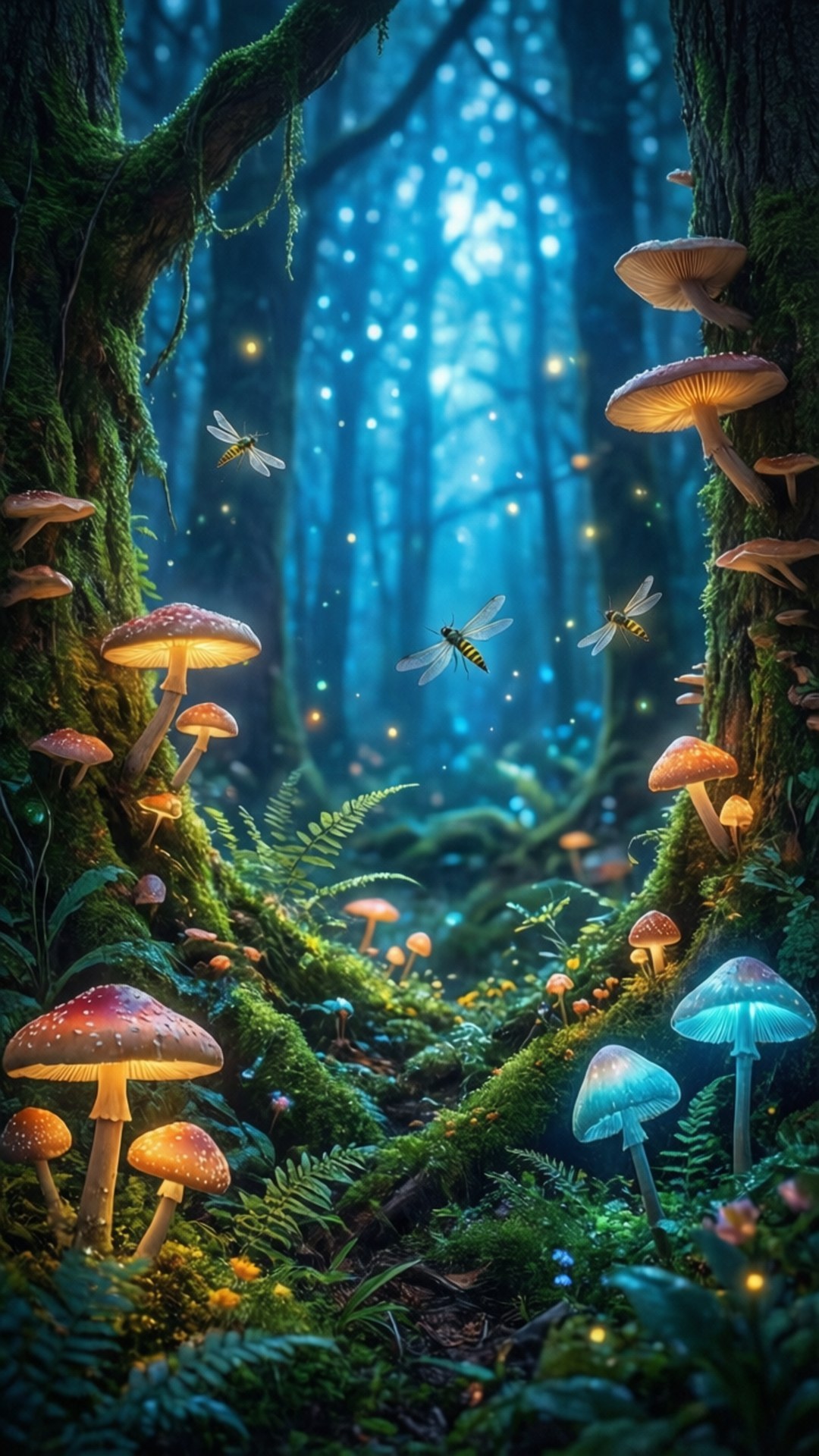 魔法荧光森林 壁纸