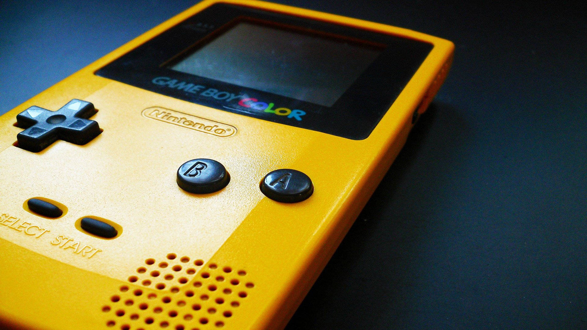 黄色Game Boy Color特写镜头 壁纸