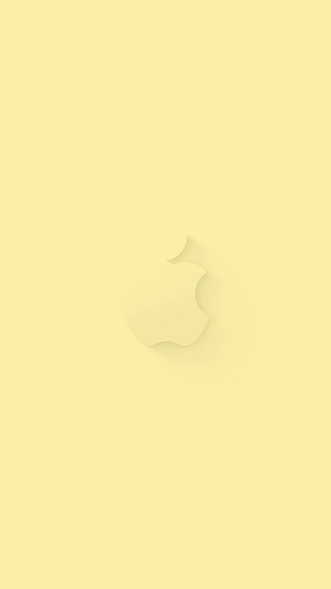 黄色苹果Logo美学iPhone 11 壁纸