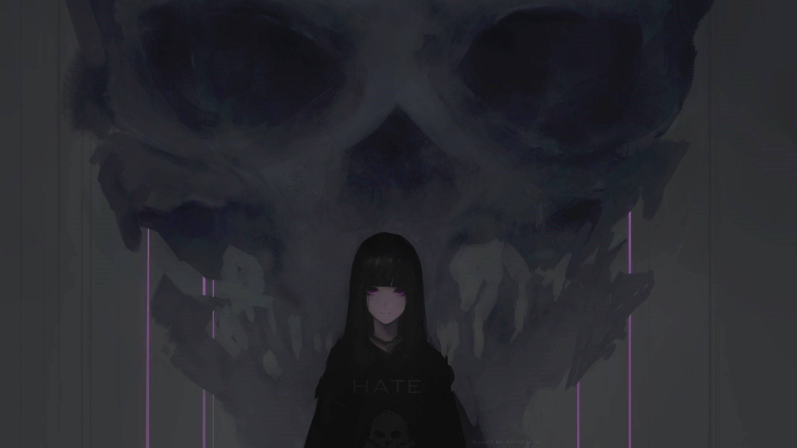 黑发少女韩婵动漫 壁纸