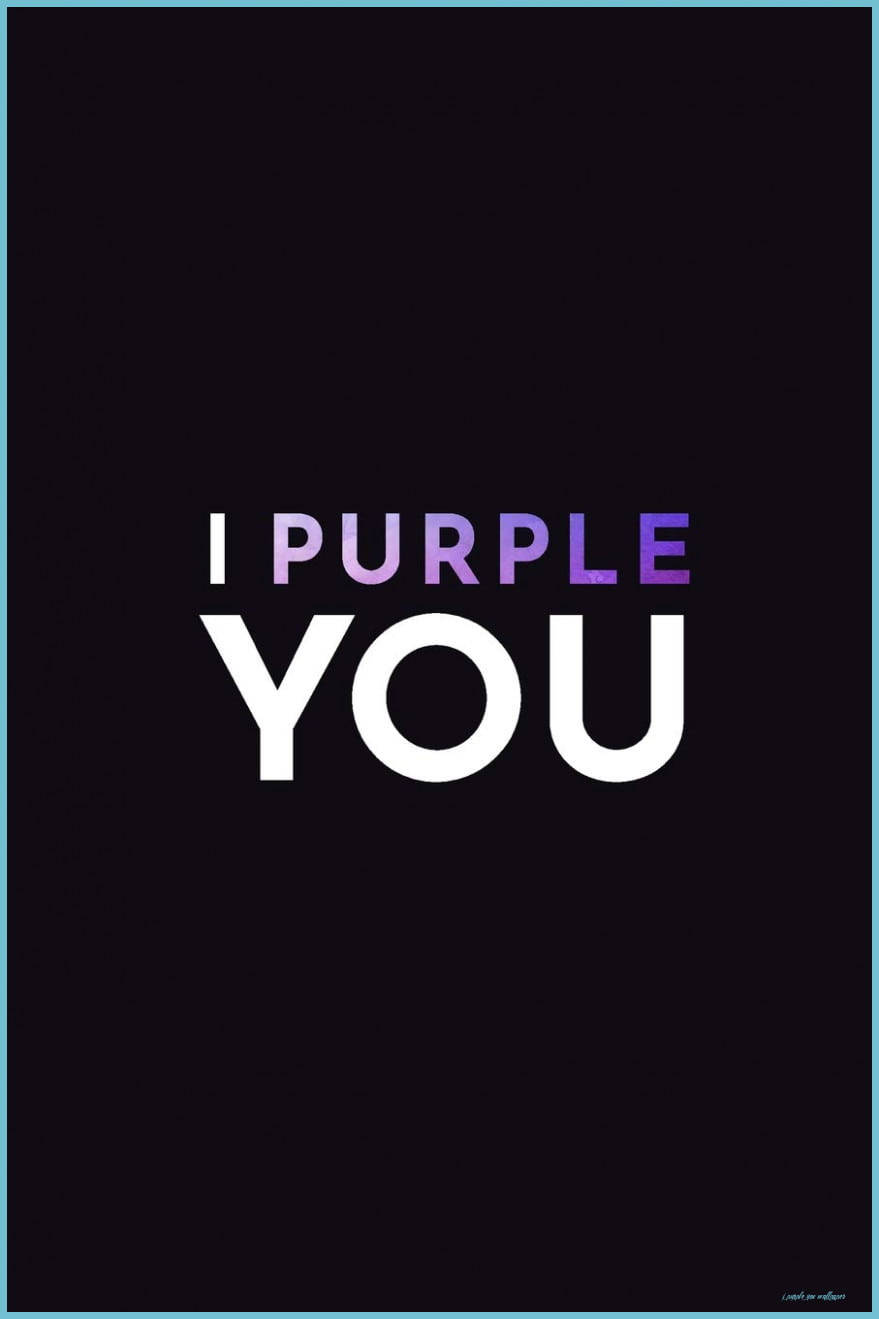黑底上的紫罗兰渐变 I Purple You 壁纸