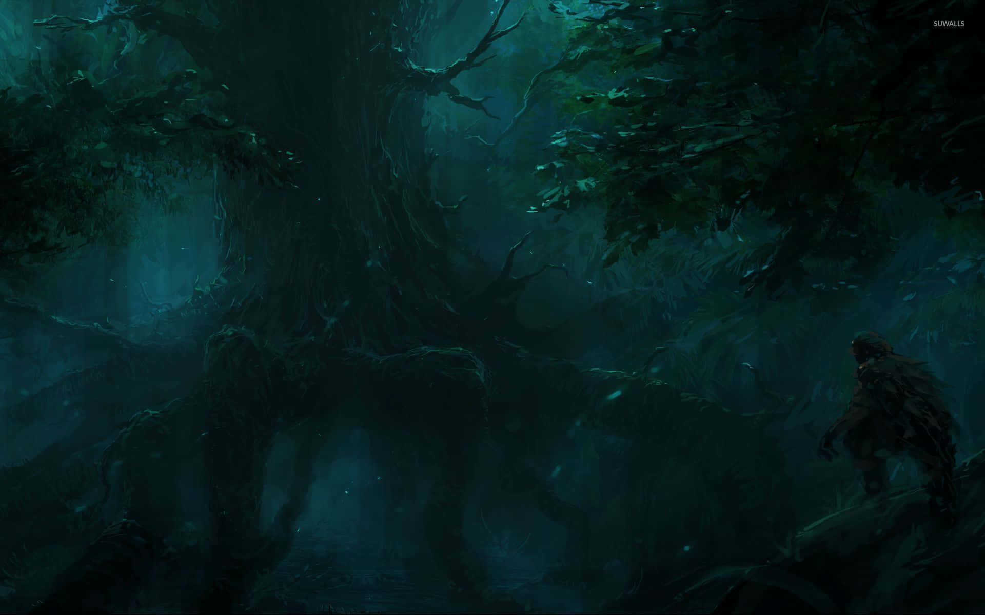 黑暗森林背景 壁纸