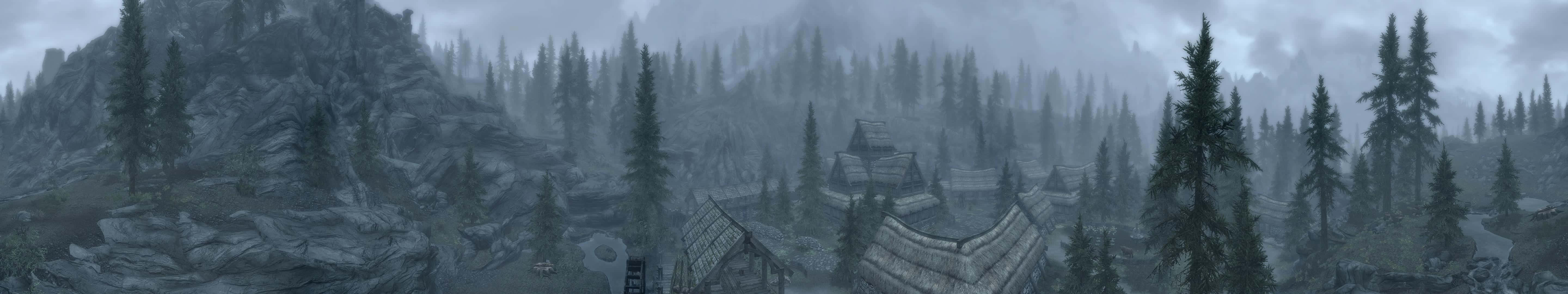 黑灰天际像素3显示器背景 壁纸