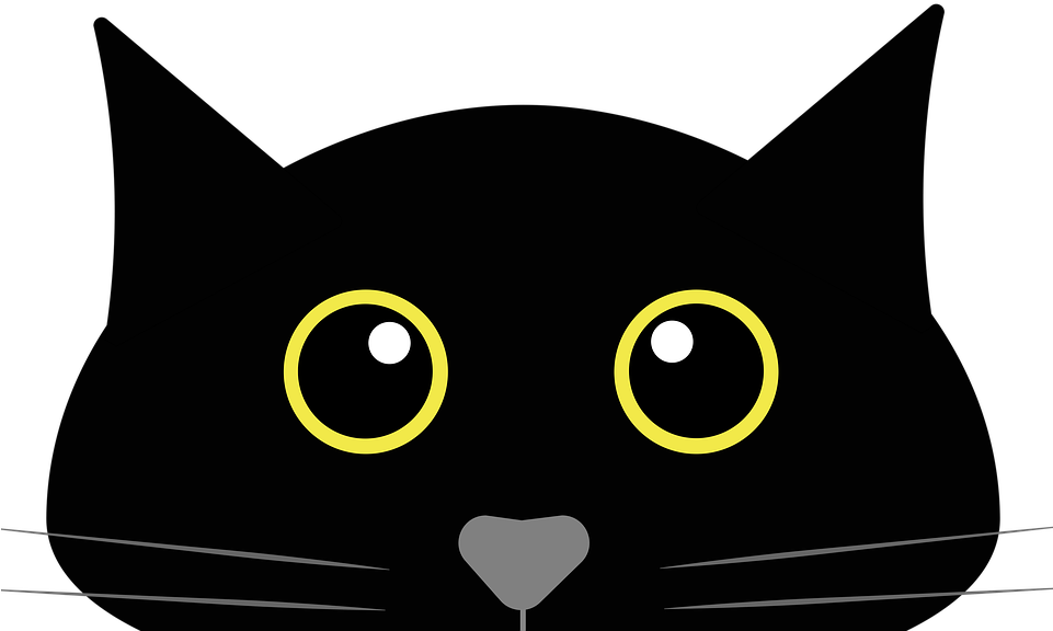 黑猫卡通肖像 壁纸