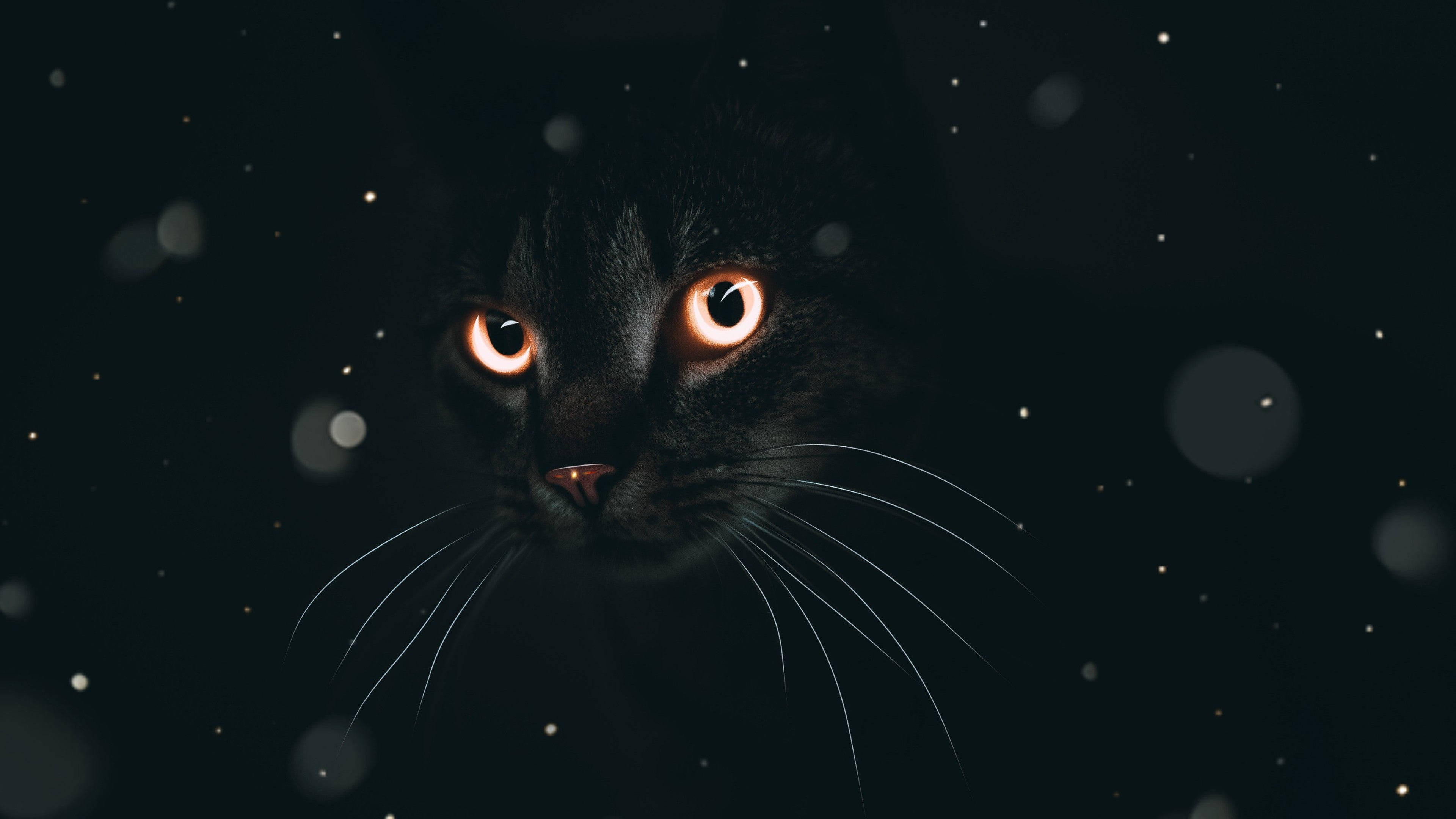 黑猫暗黑模式 壁纸