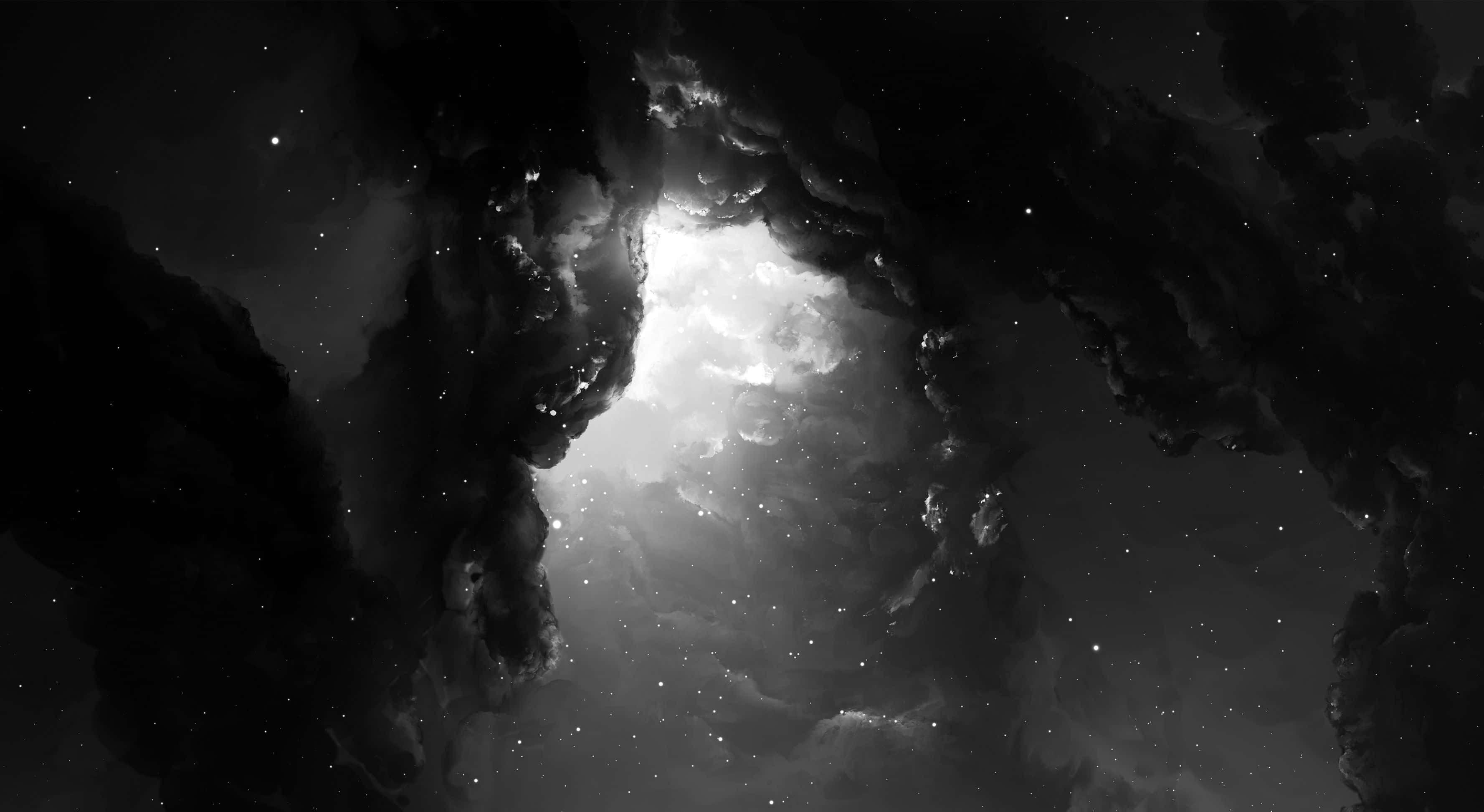 黑白星空图像 壁纸