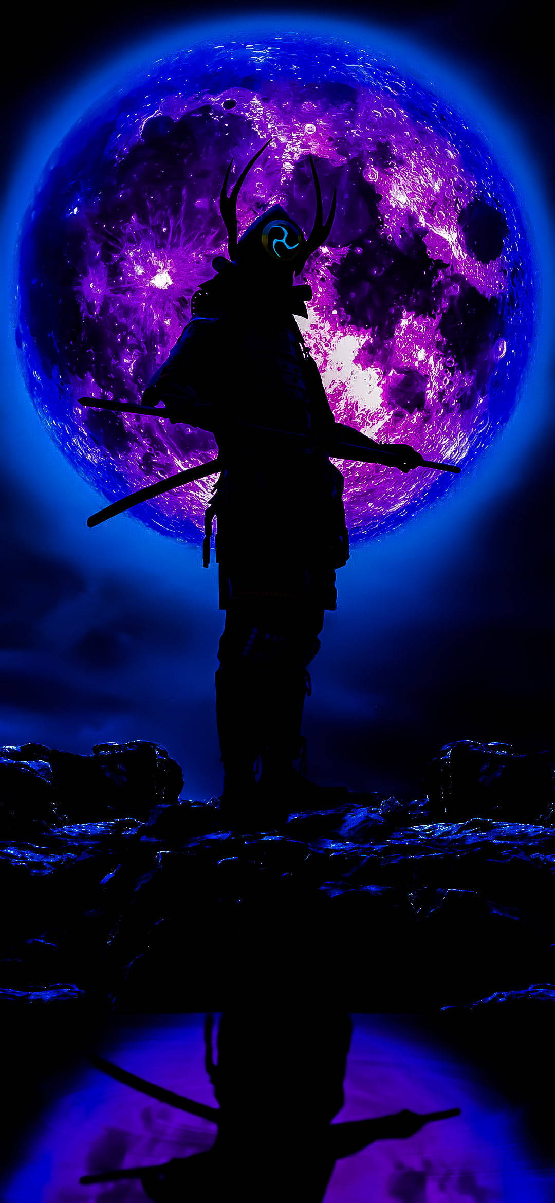 黑紫美学武士手机 壁纸