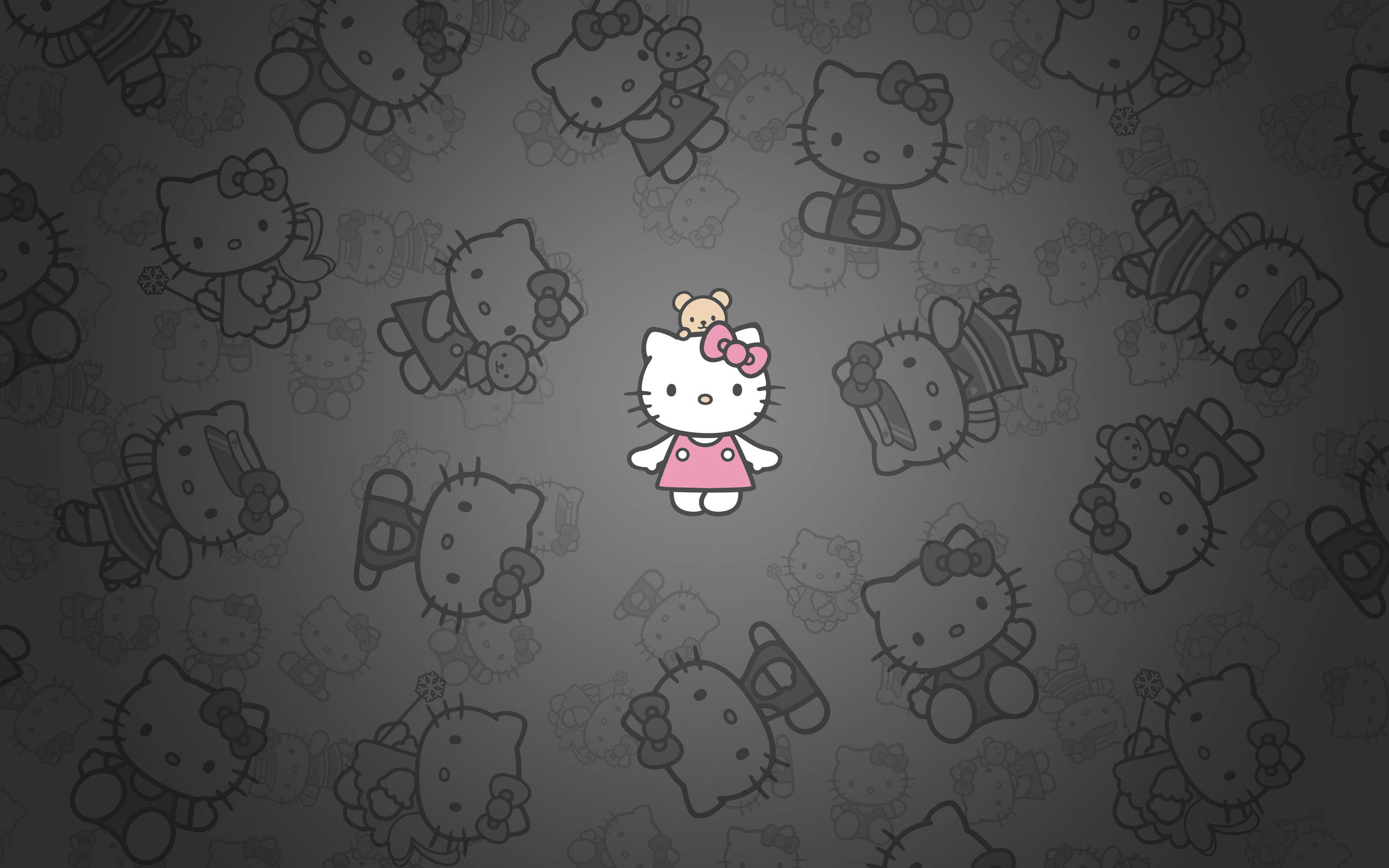 黑色凯蒂猫与小布偶伙伴 壁纸