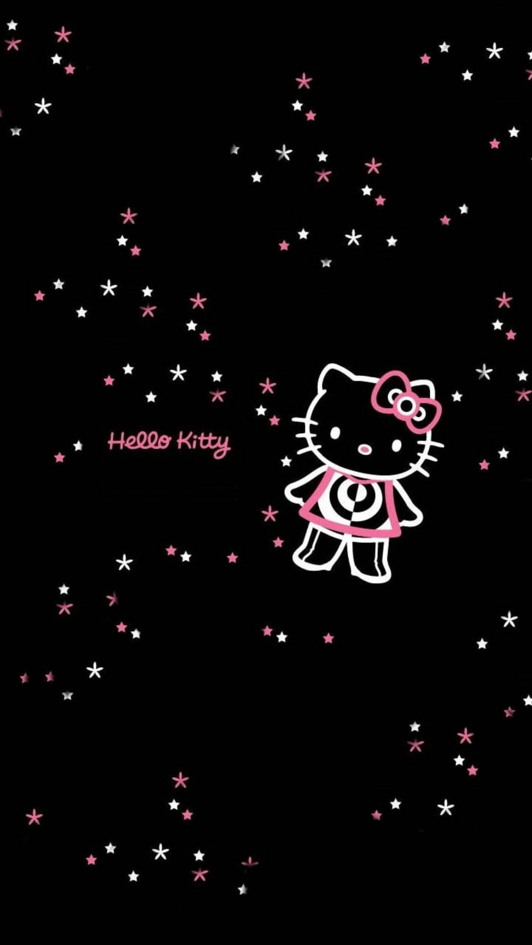 黑色凯蒂猫与星星 壁纸