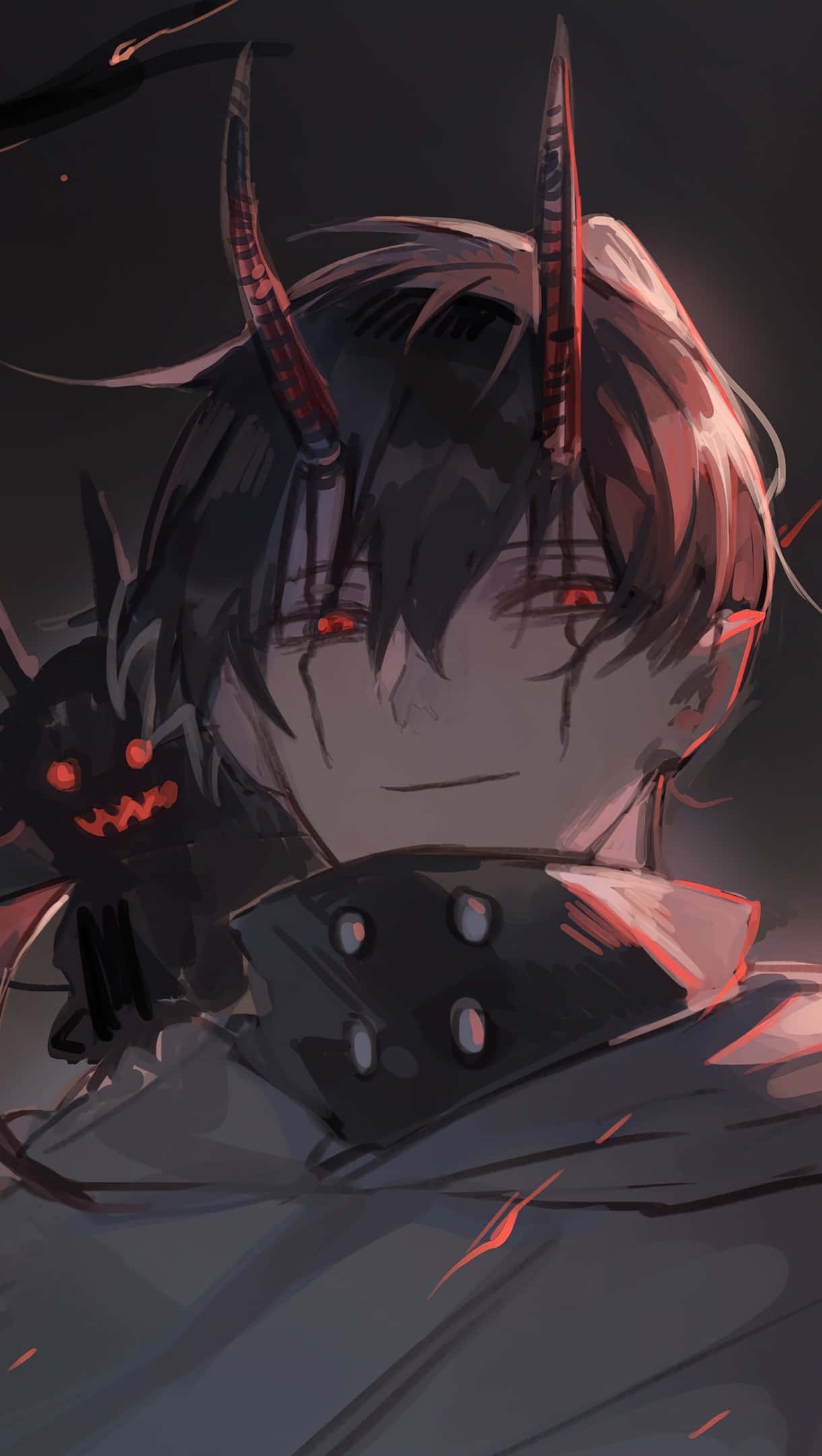 黑色动漫头像：恶魔少年 壁纸
