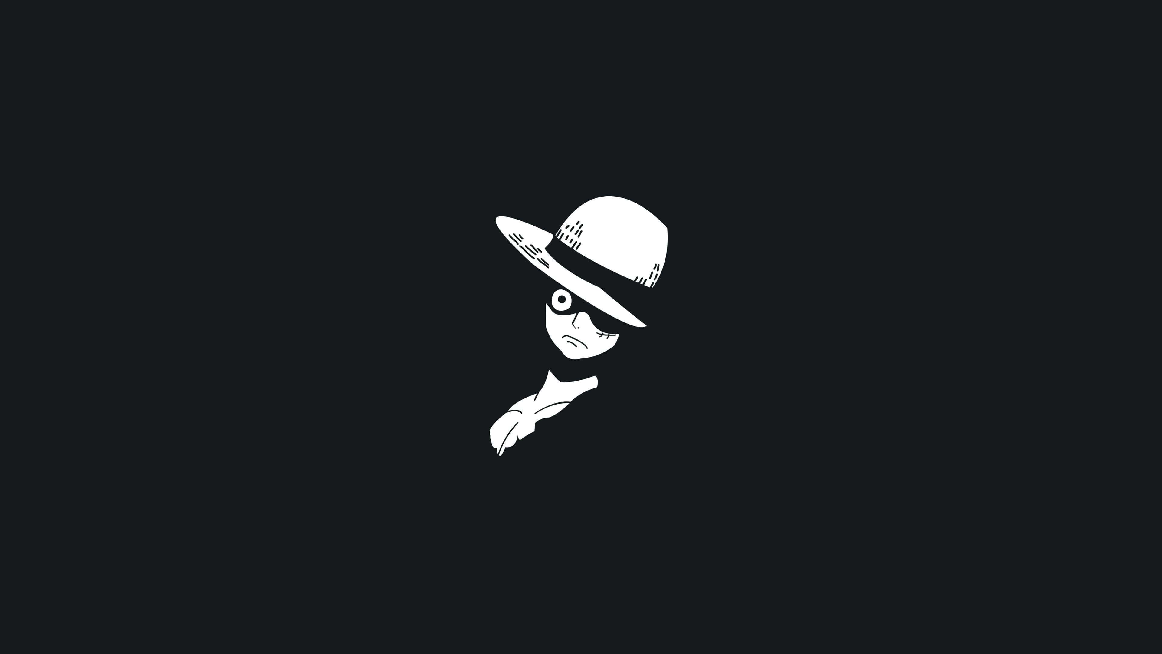 黑色动漫路飞美学PC壁纸 壁纸