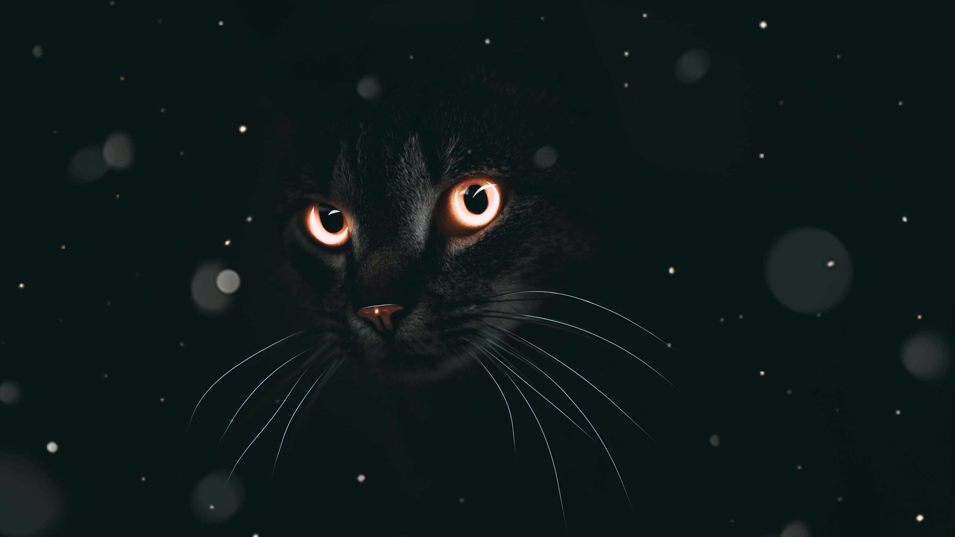 黑色可爱猫咪头像 壁纸