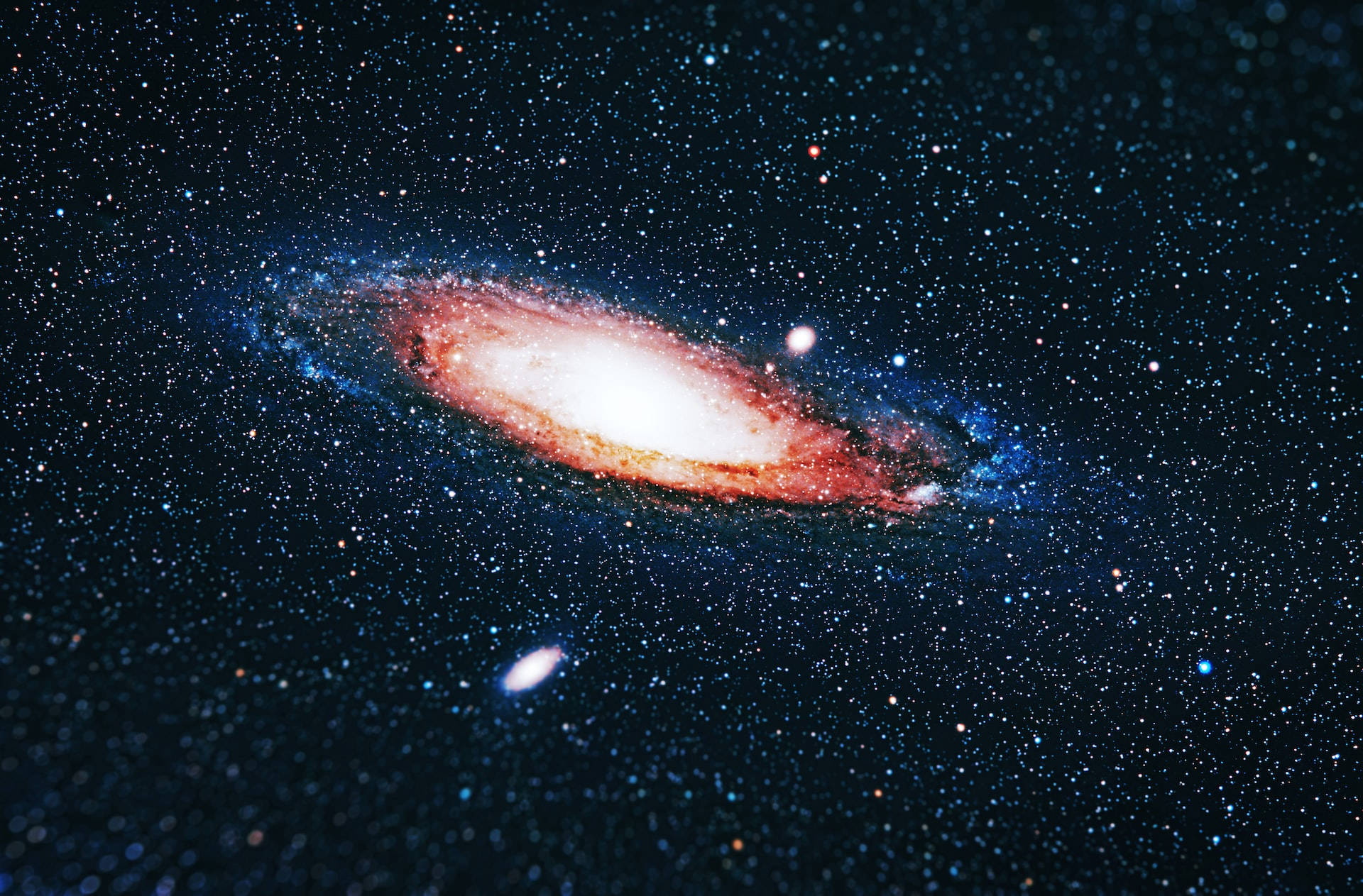 黑色太空仙女座星系 壁纸