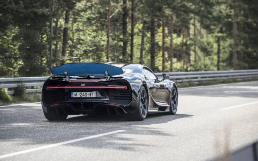 黑色布加迪Chiron 4K 壁纸