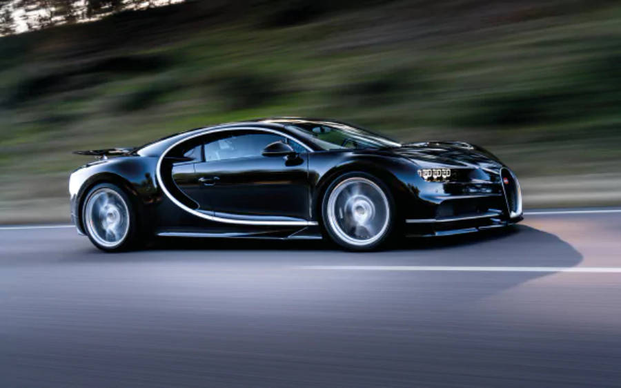 黑色布加迪Chiron 4K 壁纸