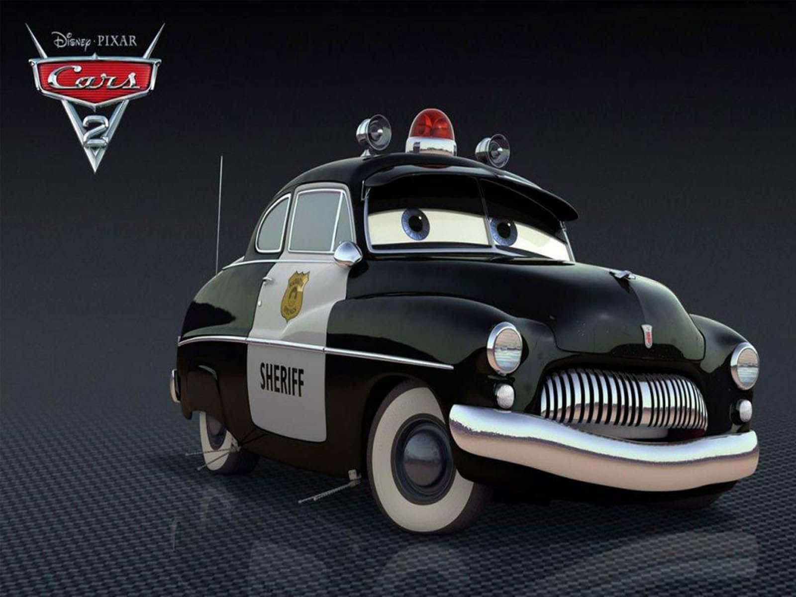 黑色警车与黑色背景 壁纸