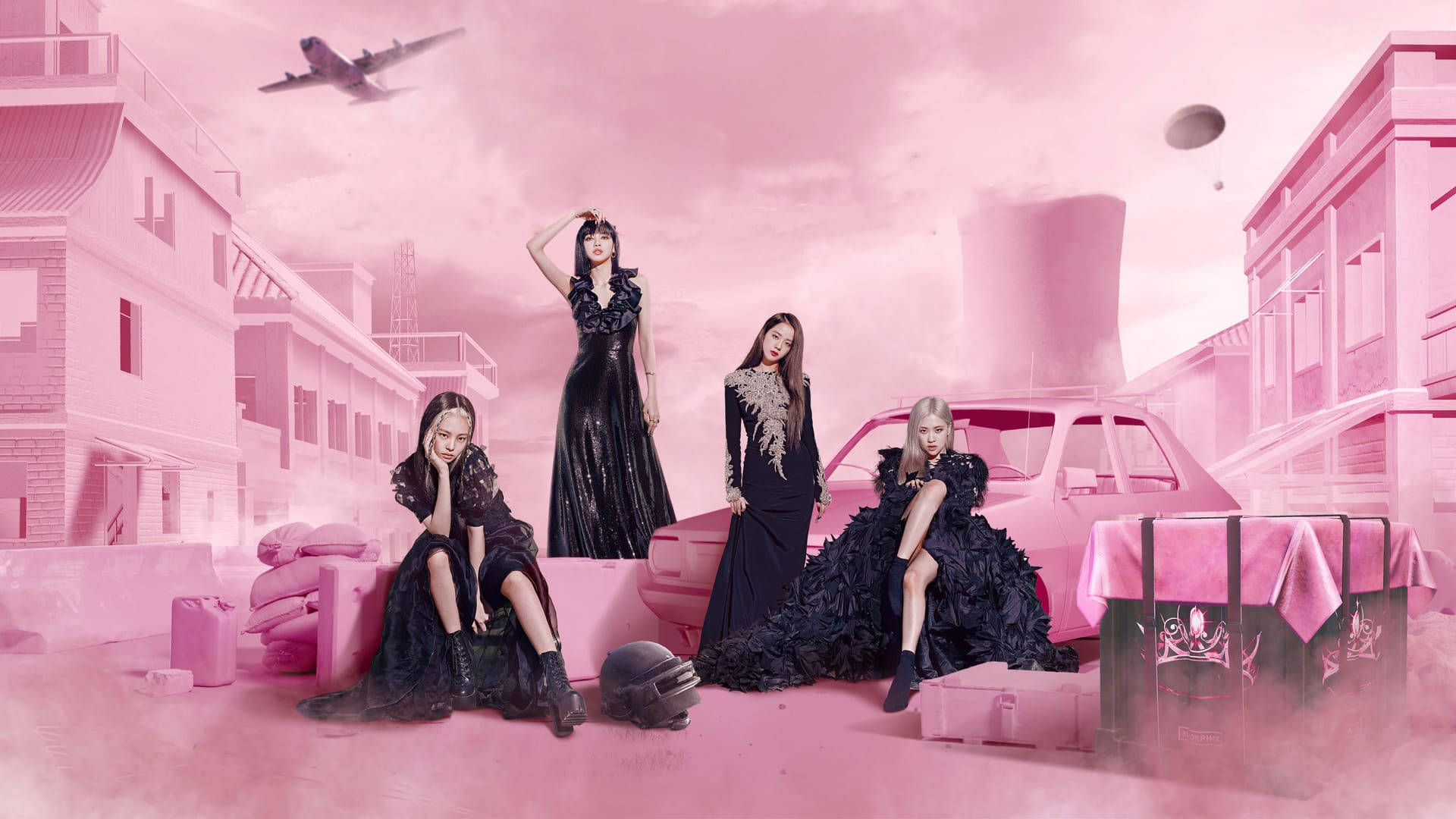 黑色连衣裙Blackpink桌面壁纸 — Kpop GIF 壁纸
