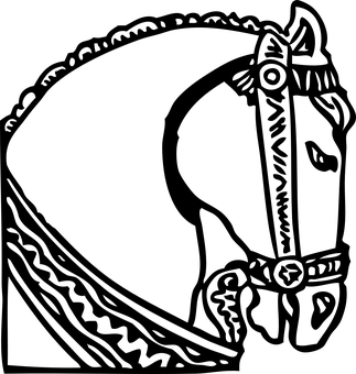 黑色骏马剪影 壁纸
