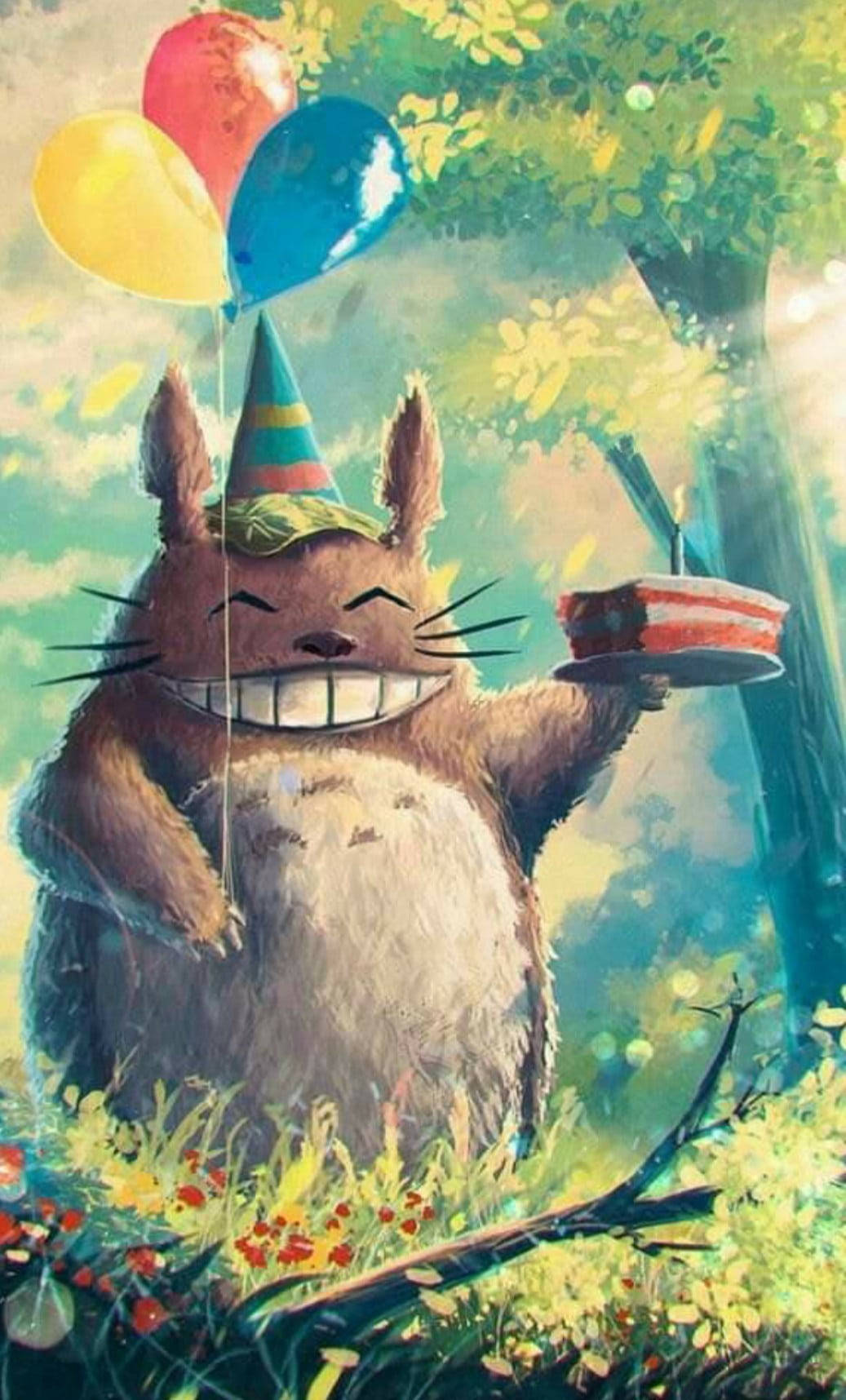 龙猫生日卡 壁纸