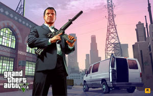 1080P GTA 5 迈克尔·迪圣塔 — 侠盗猎车手 壁纸