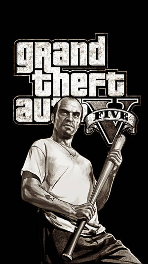 1080P GTA5 崔佛·菲利普斯黑白壁纸 — 侠盗猎车手 壁纸