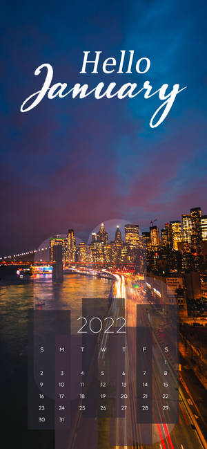 2022年1月城市之光壁纸 — iPhone 15 Pro 壁纸
