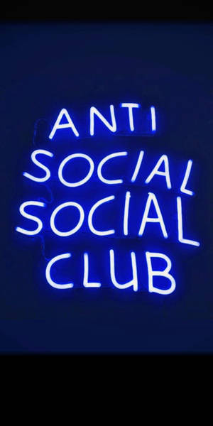 Anti Social Social Club蓝色霓虹 — 18:9 壁纸