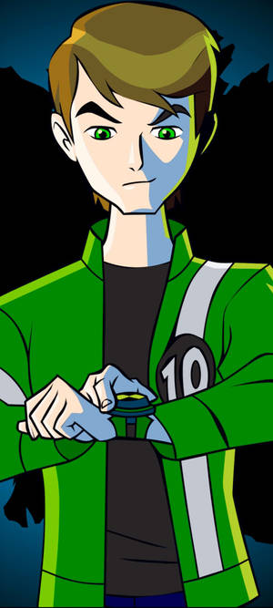 Ben 10 向下看 Omnitrix — Pixel 9 壁纸