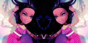 Bratz 美学娃娃身着粉色连衣裙壁纸 — Bratz 美学 壁纸